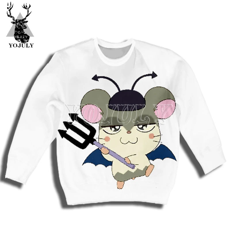 

YOJULY Toddler Baby 3D Print Sweatshirt Hamtaro Boys Girls Fashion Anime Harajuku Casual Shirts Kids boys O-Neck Sweatshirt BT06