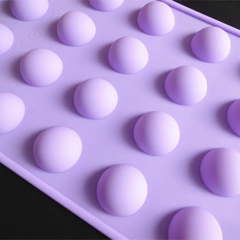

24 even 2.8CM in diameter semi-circular chocolate mold silicone Cake mould ice tray ice mold colour random