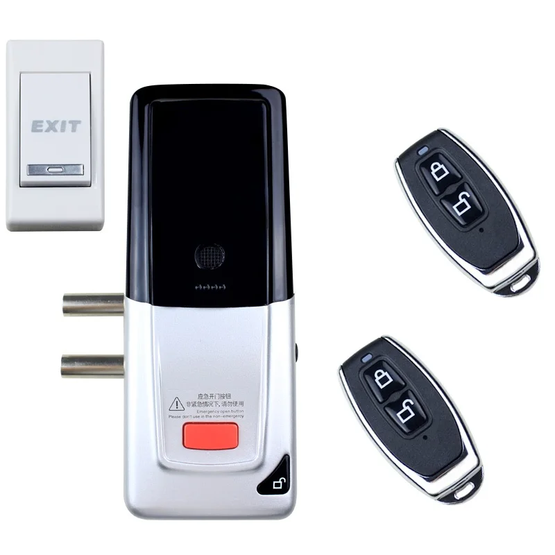 Security Wireless remote door lock with two Remote Control One Exit