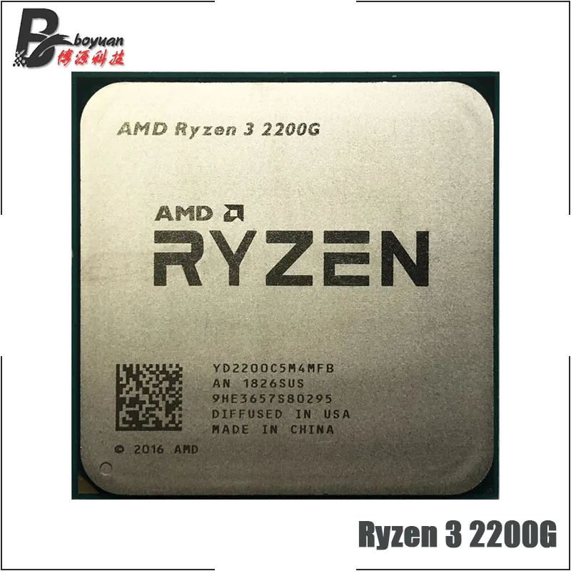 AMD Ryzen 3 2200G R3 5 ГГц четырехъядерный четырехпоточный процессор YD2200C5M4MFB разъем AM4 |