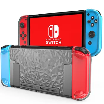 

Nintend Switch Dockable Case Protective Accessories Cover Shell Guards Handle Grip For Nintendos Switch NS Clear Diamond Pattern