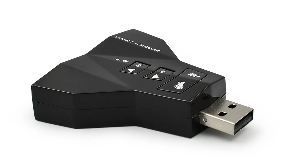 3D Внешний USB 2,0 аудио 7,1 адаптер звуковой карты двойной Виртуальный 7,1 канал 3,5 мм разъем для гарнитуры для ПК ноутбук WinXP/78 Linux MacOS