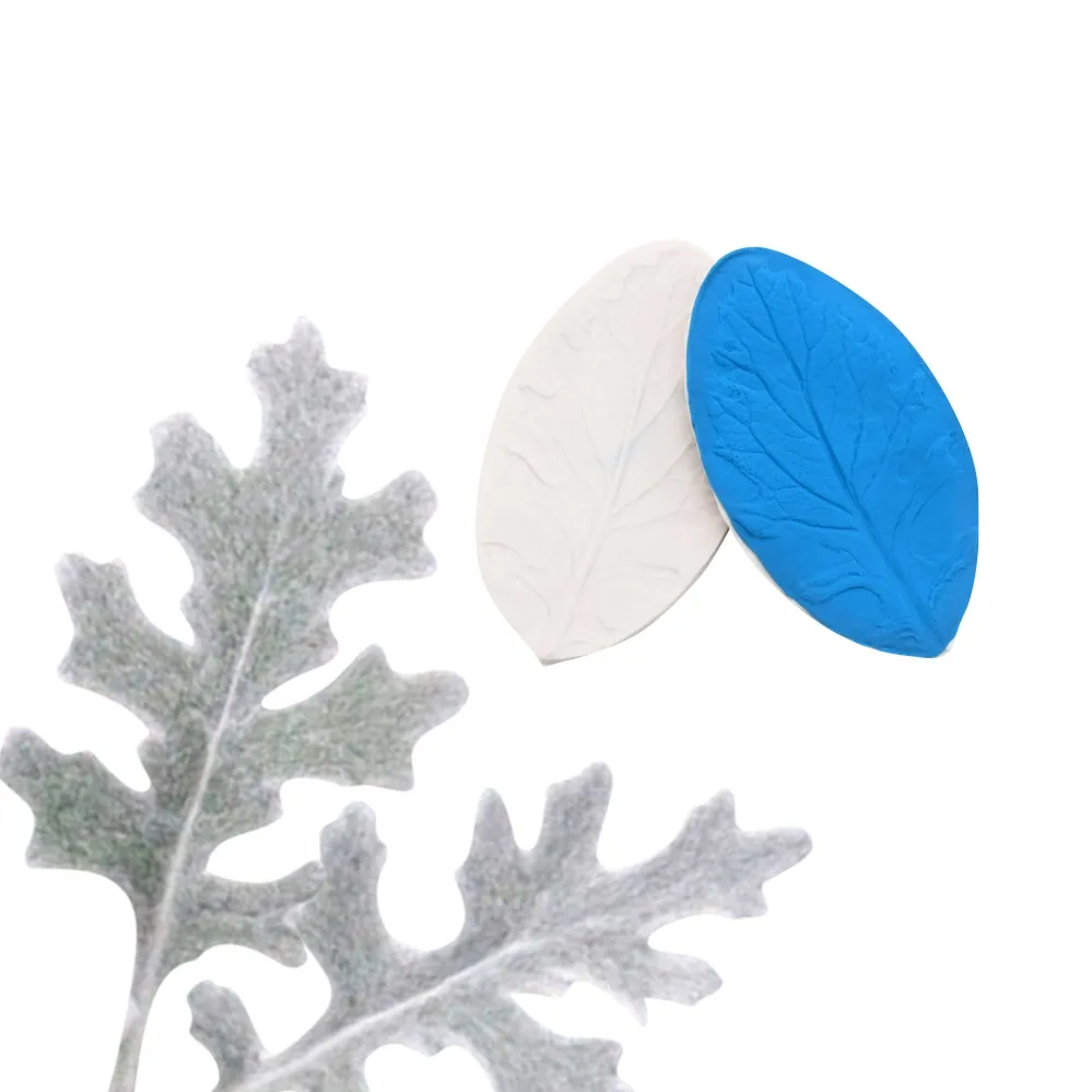 3D Holly Leaf Silicone Veiner Mould Sugar Art Mold Fondant Cake Mold