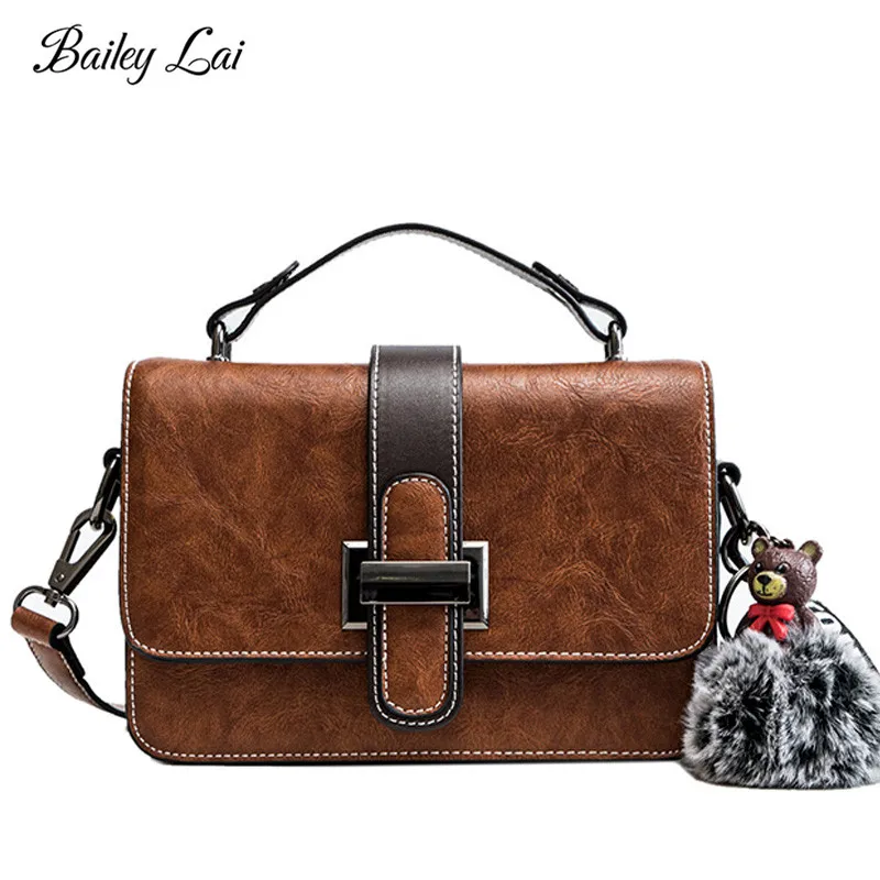 2019 Women Genuine Leather Handbags Shoulder Bag Small Flap Crossbody Bags for Women Messenger Bags Bag Vintage Trend