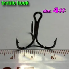 Тройные рыболовные крючки 4#100 шт гарантия качества