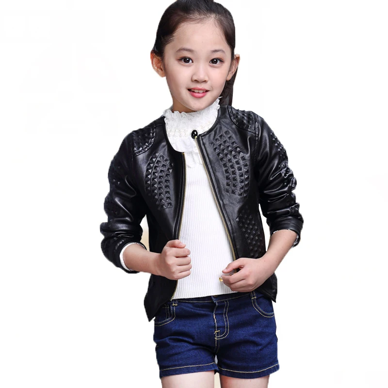 Girls leather look jacket Clearance
