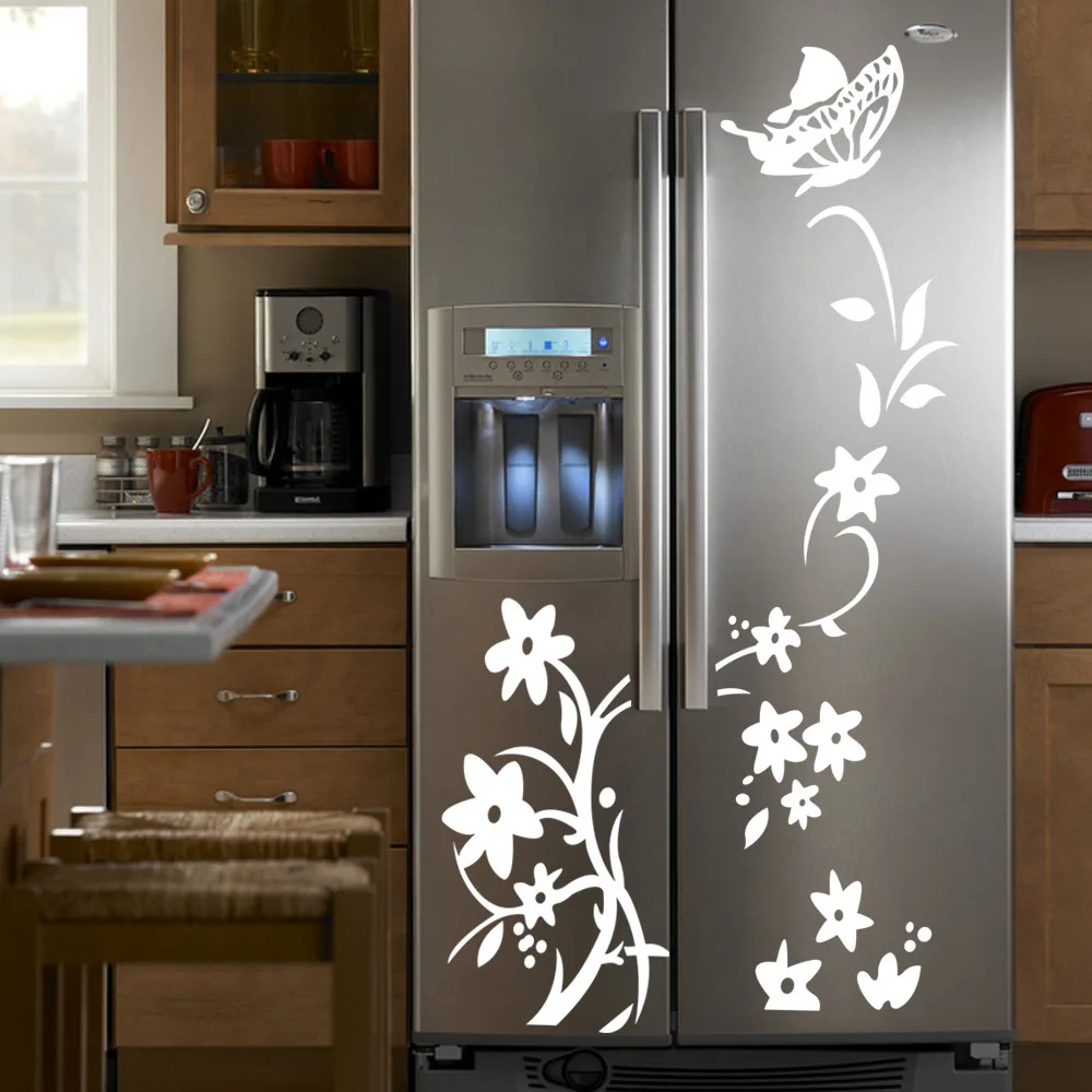 Buy Flowers wardrobe refrigerator wall stickers