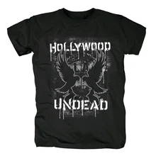  13 designs vintage HOLLYWOOD UNDEAD Rock Brand White black shirt mma fitness Metal Cotton streetwear  skateboard rocker 