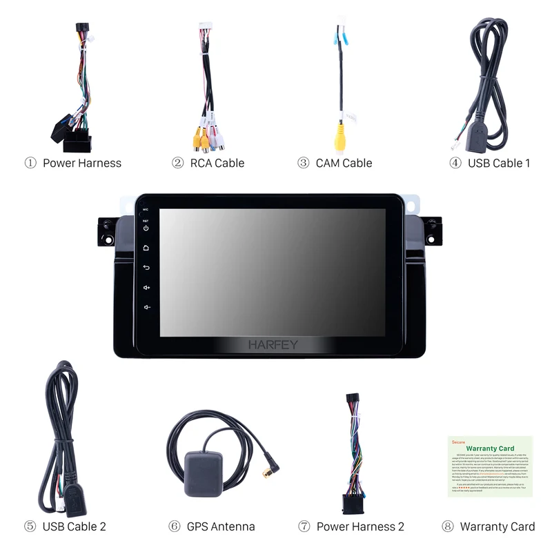 Flash Deal Harfey 8 inch Android 8.1 GPS Navigation Radio for BMW 3 Series E46 M3 1998-2006 Bluetooth HD Touchscreen Music support Carplay 3