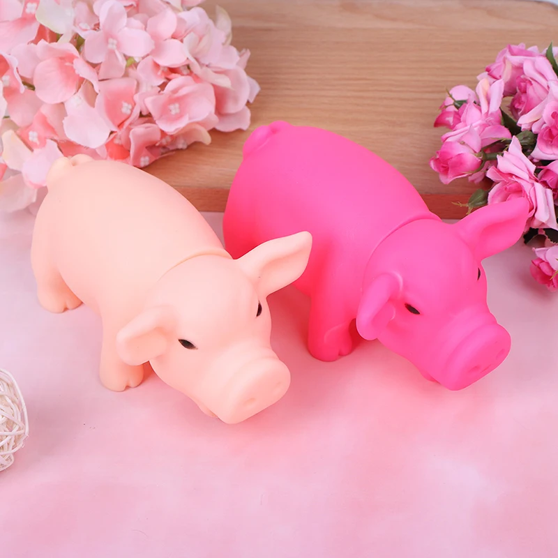 

2018 New Cleaning Teeth Dog Cat Chewing Toy Pig Squeak Cute Rubber Pet Dog Puppy Playing Pig Toy Squeaker Squeaky With Sound