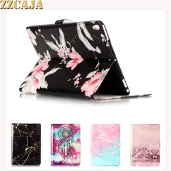 ZZCAJA Fundas для iPad Pro 10,5 дюймов чехол Новая мода цветы мрамор искусственная кожа Подставка держатель задняя крышка аксессуары для планшета
