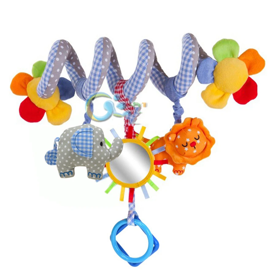 Baby toys погремушки игрушки животных 0-12 месяцев спирали игрушка на кровать колокол