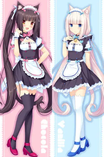 Аниме chocola &amp Vanilla Neko Para Otaku Подушка Dakimakura чехол обнимающий тело | Дом и сад