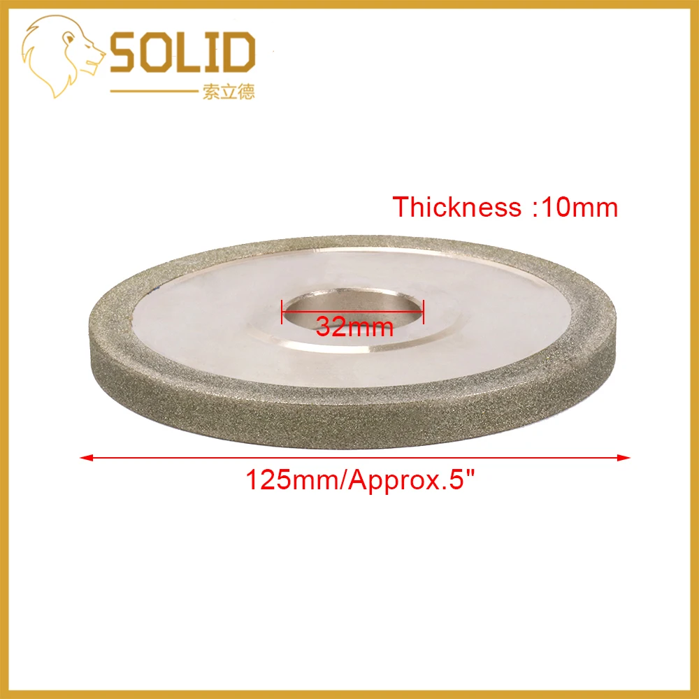 Алмазное шлифовальное колесо 100/125/150 мм Grit100 заточный станок шлифовальный диск для шлифования абразивного режущего инструмента песок Ширина 10 мм