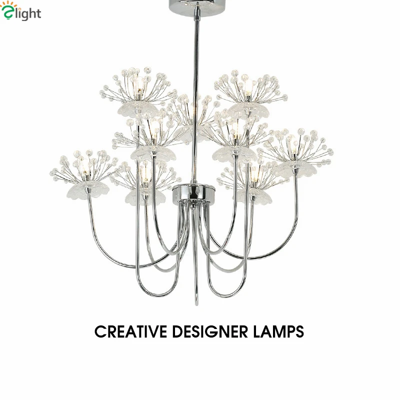 Дизайн, Подвесная лампа Clizia ручной работы, цветной градиентный акриловый цветочный светодиодный подвесной светильник, подвесной светильник для спальни, столовой