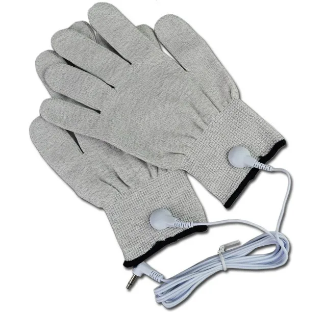 Silver conductive fiber Massage gloves for TENS/EMS for Hand Massage