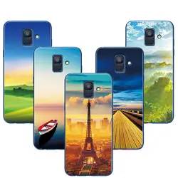 Экзотические чехол для samsung Galaxy A6 2018 Fundas мягкие живопись телефон оболочка для samsung SAM A6 2018 A600F задняя крышка coque Капа 5,6"