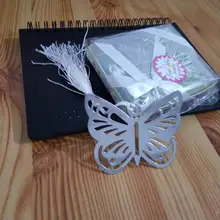 200 шт полая Бабочка закладки металлические кисточки Kawaii Канцелярские Подвески Подарки Свадебные сувениры