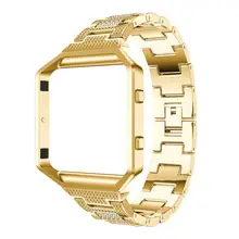 CARPRIE умные аксессуары ремешок Роскошные сплав кристалл часы ремешок на запястье с металлическим каркасом для Fitbit Blaze jan19