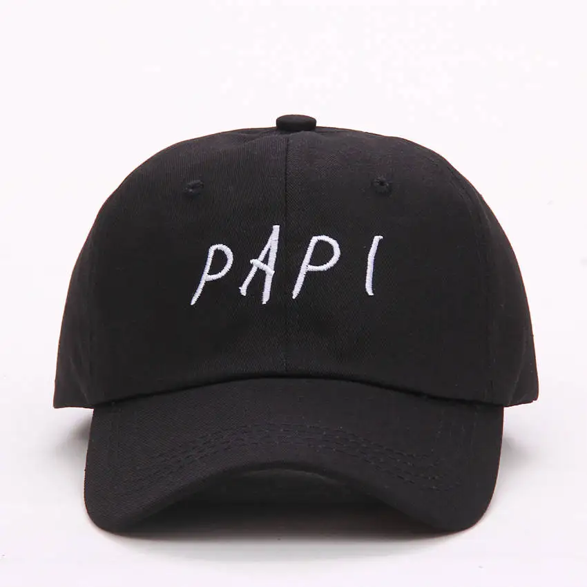 Мода PAPI неструктурная бейсболка папа Кепка новая мужская женская хлопковая регулируемая бейсболка-черная