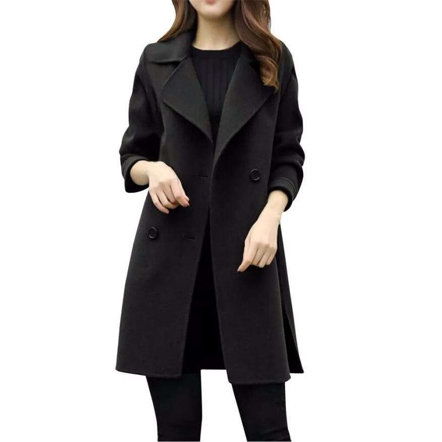 

FEITONG ladies woman winter coats and jackets Womens Autumn Winter Jacket Casual Outwear Parka Cardigan Slim Coat Overcoat