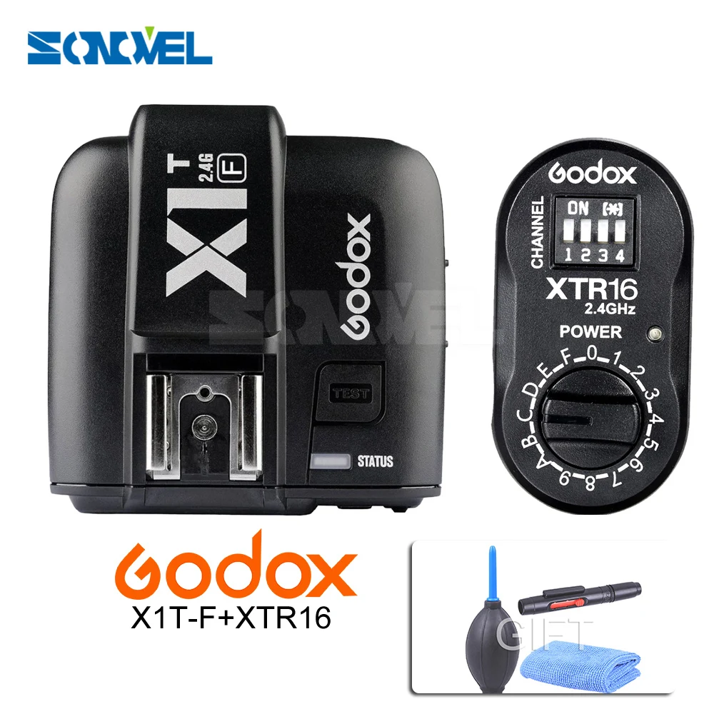 Godox XTR-16 Беспроводной 2,4G Мощность Управление вспышка+ X1T-F ttl Беспроводной для ЖК-дисплея с подсветкой Fujifilm AD180 AD360 AD360II