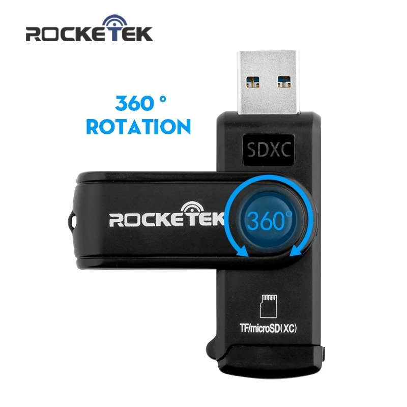 Rocketek Same Time Read 2 Cards Usb 3.0 Multi 2 In 1 Memory Card Reader Adapter For SD/TF Micro SD Computer Laptop Accessories Rocketek Same Time Read 2 Cards Usb 3.0 Multi 2 In 1 Memory Card Reader Adapter For SD/TF Micro SD Computer Laptop Accessories