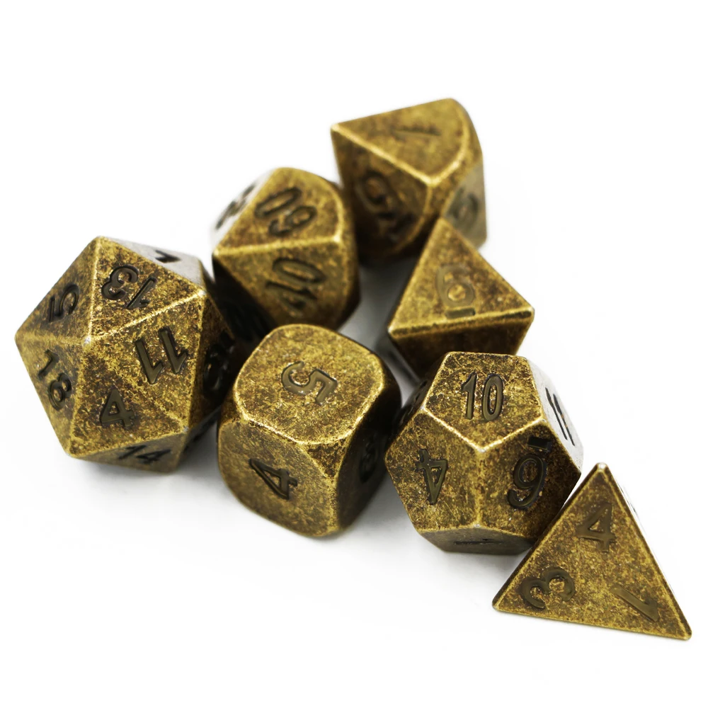 Подземелья и Драконы 7 шт./компл. классический ролевая игра игральные кубики D & D металлические кубики различных цвет DND игры игральные кости