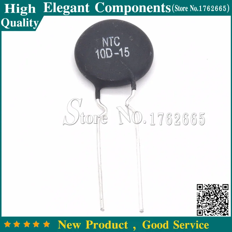 50PCS 10D 15 DIP NTC10D 15 10D 15 NTC 10D15 Thermistor Resistor new-in ...