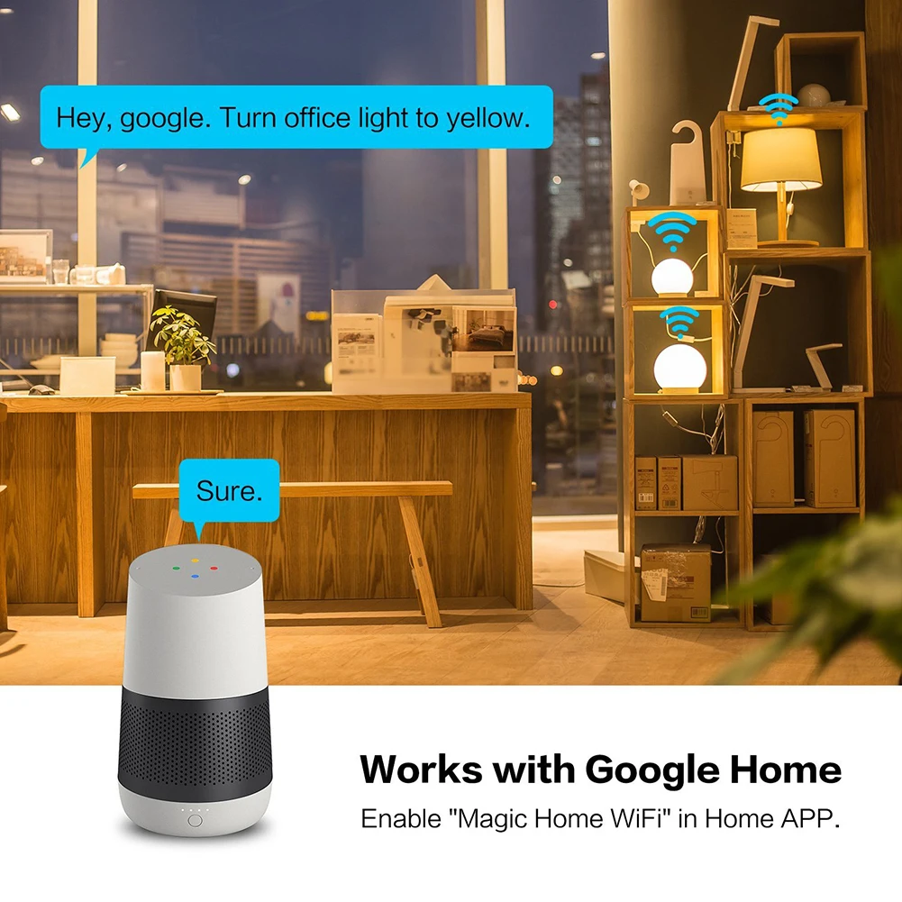 Wifi-патрон, умный свет лампы совместимы с Alexa и Google Assistant Смарт Освещение лампы Изменение цвета для украшения дома праздник