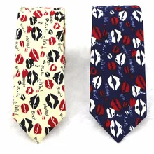 Издание Тощий мужской галстук 5 см хлопок модный Индивидуальный дизайн мужской принт губ дизайн маленький галстук