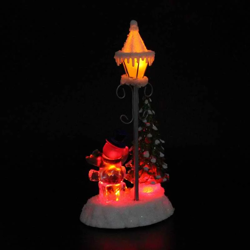  Acrylic LED Lighted a Lamp Color Changing Snowman Christmas Decor House Village Collectible Figurin - 32806195863
