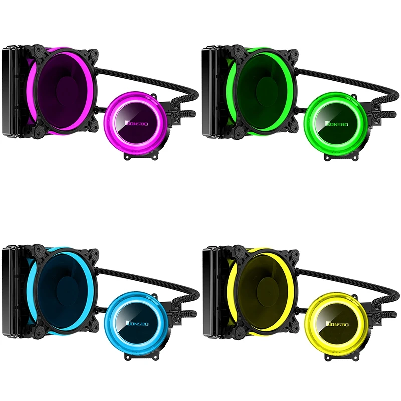 Jonsbo Tw2 120 Cpu водяное охлаждение 4Pin 12 см вентилятор Rgb Aura 256 цветов авто Замена