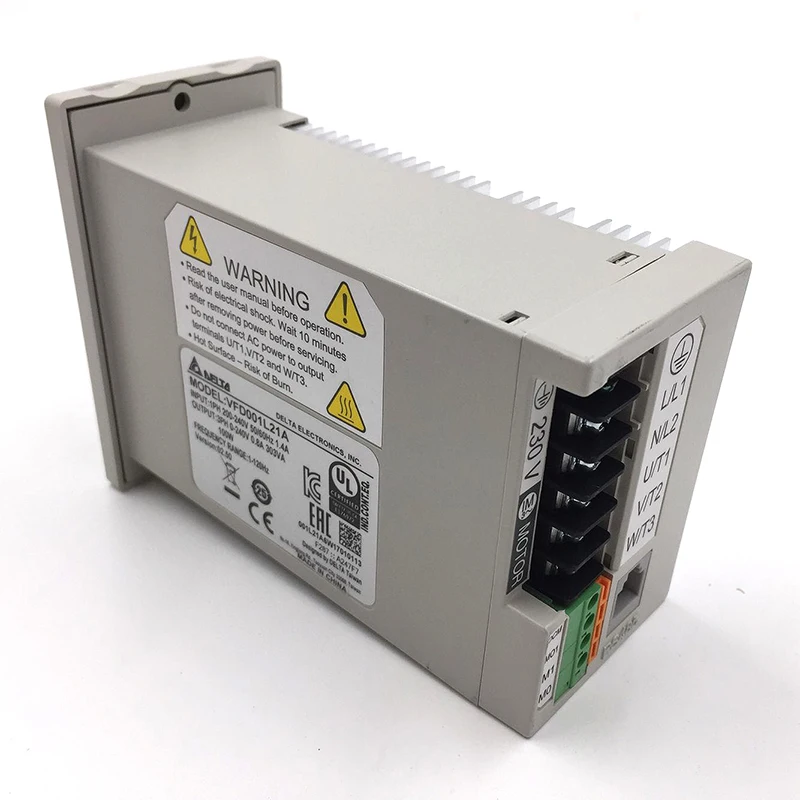 Delta Инвертор VFD частотно регулируемый привод VFD001L21A 1 фаза 220 в 120 кВт л.с. ~ Гц для