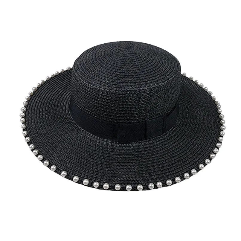 للجنسين الشاطئ قبعات قبعة قش للشاطئ الجاز ظلة بنما قبعة فيدورا العصابات كاب عطلة واقية من الشمس الجاز كاب #2p24