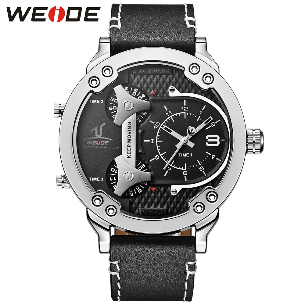 Prix pour WEIDE Gemini Trois Fuseaux horaires 30 M Résistance À L'eau Analogique Montre Véritable Bracelet En Cuir Militaire de Quartz Hommes D'affaires Montres Cadeau Prix pour WEIDE Gemini Trois Fuseaux horaires 30 M Résistance À L'eau Analogique Montre Véritable Bracelet En Cuir Militaire de Quartz Hommes D'affaires Montres Cadeau
