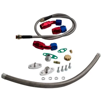 

T3 T4 T3/T4 T70 T66 TO4E Turbo Oil Feed Line/ Oil Return Line Oil Drain Line Kit