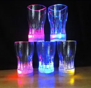 6 шт./лот 165 мл/5.8 унц. водить авто-Light-Up пить мигает акрил cola пиво Барная посуда стекло романтические подарки