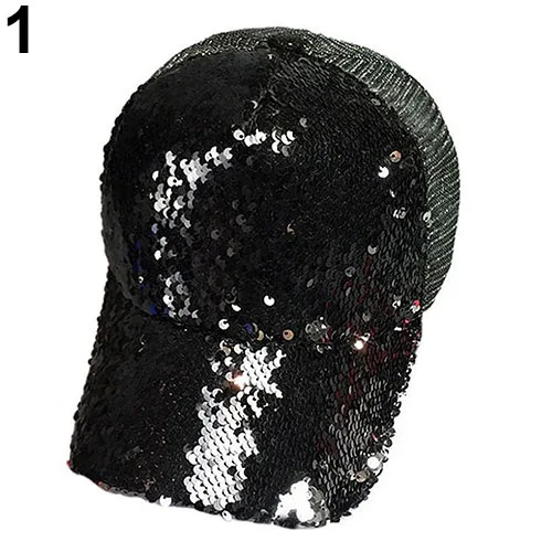 Для мужчин Для женщин блесток остроконечные сетки Кепки Сияющий Snapback хип-хоп Многоцветный плоским шляпа летние спортивные Кепки установлены регулируемые Кепки