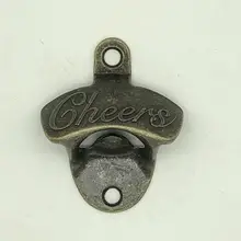 Железная настенная пивная стеклянная открывалка для бутылок, кухонные инструменты, открывалка для бутылок, открывалка для пива без шрева 77x64 мм F1142