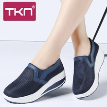TKN/; весенние женские кроссовки на платформе; Повседневная обувь без застежки; женская обувь на платформе из сетчатого материала; женские кроссовки на толстой подошве; 1608