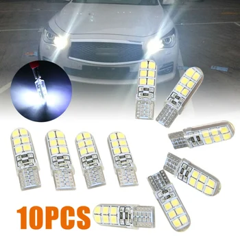 

Accessory Car Lights Exterior White Error Free Silicone Xenon T10 W5W 12SMD 2835 6000K Replacement Useful