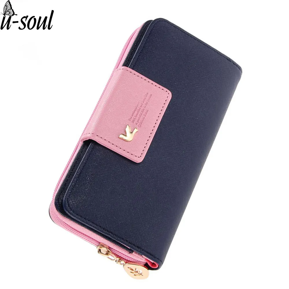 

luxury female purse long wallet ladies pu zipper card holder wallets women cltuch money bag carteira feminina A3360