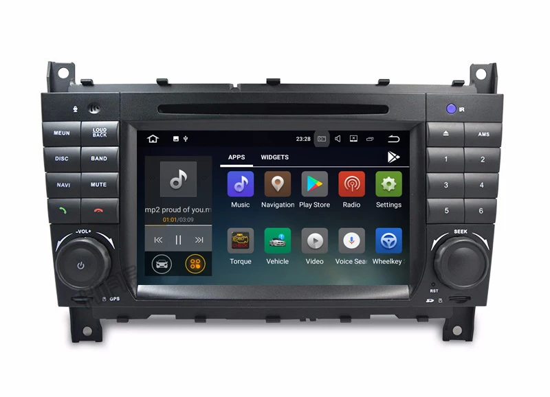 Discount 1024X600 Quad Core Android 7.12 Car DVD for Mercedes Benz C Class W203 C200 C230 C320 CLK 200 CLK350 CLK500 GPS Radio Stereo BT 4