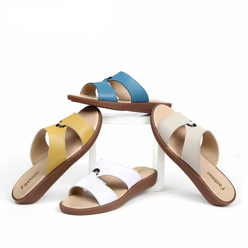 2017-Casual-Women-s-Sandals-Real-Cow-Leather-Flats-Shoes-Women-Slip-On-Summer-Female-Slides