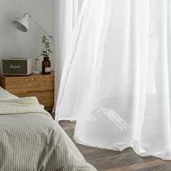White Tulle Curtains for Living Room Bedroom Modern Chiffon Solid Sheer Voile Curtain Kitchen Balcony Home Decoration White Tulle Curtains for Living Room Bedroom Modern Chiffon Solid Sheer Voile Curtain Kitchen Balcony Home Decoration