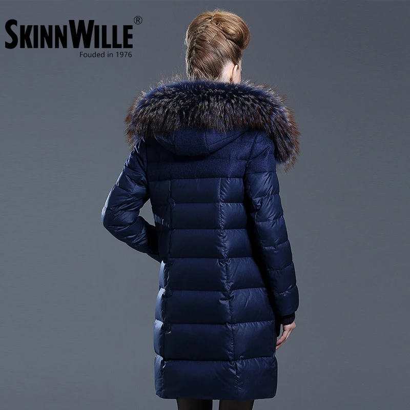 SKINNWILLE 2017куртки пуховика длинная Зимняя курткаьто Новая Коллекция пуховик