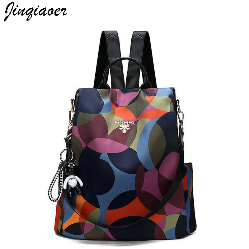 

2019 Preppy Style backpack Women Girl Student school bag changeable Shoulder bags Anti-theft backbag school bear pendantCD7080/q