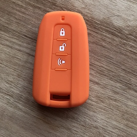 3 buttons orange 3/4 кнопки умный Брелок дистанционного управления силиконовый чехол Стайлинг держатель входа для SsangYong tivolan Actyon Kyron Rexton Korando Rodius Key - Название цвета: 3 buttons orange