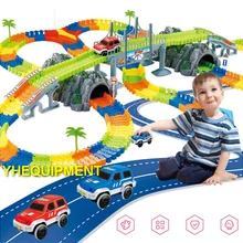 Красочные ASB пластиковые блоки строительные игрушки блоки электрическая Гибкая дорога дорожные игрушки для детей мальчиков подарок